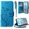 AROYI Cover Compatibile con Xiaomi Redmi Note 13 Pro 5G（Nicht für 4G） e Vetro Temperato, Retro Design Flip Caso in PU Pelle Premium Portafoglio Slot per Schede Chiusura Magnetica Custodia Blu
