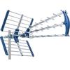 EDISION TALOS 15db Antenna TV tripla Digitale Terrestre UHF 21-48 esterno, con filtro 5G LTE, per Ricezione il segnale Digitale Terrestre DVB-T/T2, Frequenze 470-694Mhz, Lunghezza 96cm, LTE700, Blu