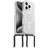 OtterBox Cover React Necklace con MagSafe per iPhone 15 Pro, resistente a shock con cordino a collana, adattabile e intercambiabile, testata a norme MIL STD 810G, Stardust, Senza Retail Package