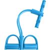 Kocusu Fascia di Resistenza Pedale, 4 Tubi Elastico Fitness Pedali Maniglie Stretching Elastica Trazione per Palestra Yoga Braccio (Blu)