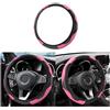 Adunsiaoto Protezione Custodia Volante Auto, Coprivolante per Auto, Custodia Antiscivolo Traspirante Durevole Coprivolante, Durevole, Accessori Auto Interno, per Maggior Parte Autos(Rosa)