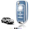 TOOMUME Cover Chiave TPU, Custodia Chiave Adatto per Fiat 500X Tipo Toro Argo Cronos Nuovo Doblo Egea Freedom Grazie Dodge Neon, Copri Chiavi Guscio Chiave Auto Telecomando - Flip Key