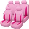 Flying Banner Set Completo di coprisedili universali in Poliestere con airbag compatibili (Rosa Rosso)