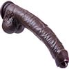 Umania Dildo realistico da 26,3 cm con prepuccio mobile non circonciso. Dildo gigante in silicone. Dildo lungo per vagina e anale. Grande ventosa Dildo XXL nero. Adatto per uomini, donne e coppie