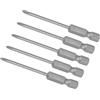 Kozelo 5pz Cacciavite Punta Cacciavite - [2. 5 Pollici x H1/4 x 2. 5mm x PH0] Esagonale Supporto magnetici Croce Serie Testa per Uso Pneumatico o Elettronico Utensile, S2 Acciaio