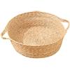 perfk Cucce per Gatti, Cesto in Vimini, Cestini Da Gatti, Cuccia per Gatti, Cuccia per Gatti Intrecciata, Tappetino Antigraffio per Gatti, Cuccia Rotonda in Rattan Durevole, beige 45cmx15cm