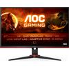 AOC G2 Q27G2E/BK Monitor PC 68,6 cm (27") 2560 x 1440 Pixel Quad HD Nero, Rosso [Q27G2E/BK]