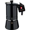 BERGNER COPPER - Caffettiera 6 tazze 14,2x10,5x20 cm Acciaio inox nero - Robusta ed elegante - Facile da mantenere.