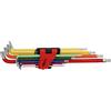 KS Tools 151.4530 Set chiavi maschio piegata ad esagono incassato Torx con testa a sfera, piegata di 108°, 9 pz