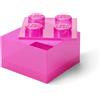 LEGO Mattoncino-contenitore rosa trasparente