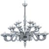 Cristalleria Murano Brisa - Lampadario moderno multilivello in vetro Murano fumè