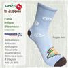 Baciuzzi le Babbuu by Baciuzzi Calze ANTISCIVOLO in fibra di Bambù - Foglie celeste 3-4 Anni