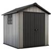Keter Casetta da giardino keter oakland 757 in duotech colore grigio con porta battente doppia 229x223,5x242 cm