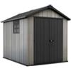Keter Casetta da giardino keter oakland 759 in duotech colore grigio con porta battente doppia 229x287x242 cm