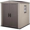 Keter Casetta da giardino keter factor 6x6 in resina colore beige con porta battente doppia 178x195,5x208 cm