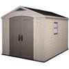 Keter Casetta da giardino keter factor 8x11 in resina colore beige con porta battente doppia 256,4x331,5x243 cm