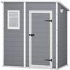 Keter Casetta da giardino keter manor pent 6x4 in resina colore grigio con porta battente singola 183,5x111x200,5 cm
