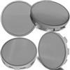 Biomar Labs Set Coprimozzo 68 mm 4 Pezzi Tappi Centrali Universali per Cerchi in Lega Coprimozzi Auto in Plastica Resistente Styling Esterno Tuning (Colore Grigio CBS 0)