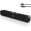 HEANTTV Casse PC, Altoparlanti per computer Alimentazione USB,Superbo Stereo Desktop Speakers,Altoparlanti per Computer (USB+3.5mm)