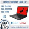 Lenovo Notebook Lenovo ThinkPad T480 Cpu i5-8350u Ram 8gb DDR4 SSD 240gb Win11 14"
