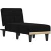 vidaXL Chaise Longue in Tessuto Nero