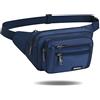 Fuawoke Borsa a Banana Uomo Donna | Zaini da Escursionismo Borse Sportive Bici | Città di Sicurezza per Viaggi O Outdoor Sport Waist Pack Fanny Pack per Vita quotidiana o Escursioni, Blu, L