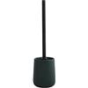 MSV - Scopino per WC MAONIE con Supporto in Ceramica - Setole Resistenti all'Usura - Design Classico ed Elegante - 10,4 x 38,8 cm - Verde Scuro Opaco - Autoportante - Porta scopino WC Non Fisso