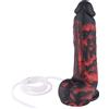 HiSmith HSW02-M Squirting Dual-Density Silicone Dildo KlicLok Black-Red 21cm
