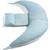 Nuvita - Cuscino gravidanza e allattamento 12 in 1 Dreamwizard 7100 Grey Star