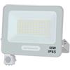 OPTONICA Proiettore led smd corpo bianco con sensore di movimento e cavo da 15 cm ip65