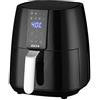 Jocca - Friggitrice ad aria calda 3,8 L | Friggitrice senza olio | Cucina sana | Potenza 1450 W | Protezione dal surriscaldamento | Maniglia Cool Touch (Argento/Nero)