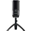 CHERRY UM 3.0, Microfono USB per Podcast, Streaming, Home-Office, Caratteristica a Cardioide, Jack per Cuffie, Compatibile con PC/Mac/PS4/PS5, Nero