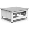 Meliconi Kit di Sovrapposizione Per Lavatrice e Asciugatrice BASE SPACE Meliconi Base Rialzata in tecnopolimero (A31xL62xP55,5cm) Bianco e Grigio