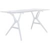 Kartell 4507/03 Spoon Table Tavolo Medio, 160x80 cm, Bianco