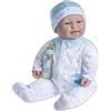JC TOYS - Bambola La Baby da 51 cm ha corpo morbido e lavabile, biberon magico e ciuccio blu, progettato in Spagna, +2 anni