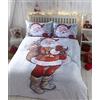 Eleanor James Parure di Biancheria da Letto Natalizia con Copripiumino e Federa, in Poliestere, Multicolore, per Letto Singolo, Motivo: Babbo Natale, Poliestere, Multi-Colour, Singolo