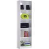 Habitdesign Hugo B10 Libreria, 52 x 25 x 180, Bianco