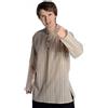HEMAD Pescatori Camicia - Nepali Kurta - Cotone Leggero - M Blu & Bianco a Righe