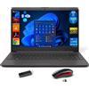 HP Notebook 250 G9, Display Laptop 15.6 Full HD, Intel Core i3 12Th, 8GB Ram DDR4, 512GB NVMe, Windows 11 Pro, Office 2021 Pro Plus, Mouse Wireless + Pendrive USB 32GB - Portatile Pronto all'Uso