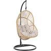BIZZOTTO ANDREA SPA Poltrona Sospesa Martinica con Cuscini, Struttura in Acciaio e Fibra Sintetica, Design Elegante per Giardino e Terrazzo