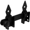 Gedotec Scrocco per cancello da giardino nero lunghezza 120 mm | chiavistello per porta in acciaio da avvitare scrocco per cancello da giardino antico