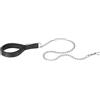 Ferplast Daytona GM Guinzaglio per Cani Extraresistente - Morbida Impugnatura Imbottita - Catena in Metallo - Design Italiano - 100 x 2,5 cm, Nero