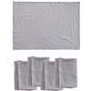 Exerz CosyAurora - Set di 4 tovaglioli in morbido cotone lavabile, decorazione da tavolo per cene, matrimoni, feste, colore: grigio chiaro