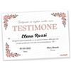 Auguriando Certificato Attestato Testimone Nozze Biglietto Auguri Matrimonio idea Regalo Testimoni Gadget per la festa di nozze Personalizzato compilabile grandi formato in italiano (Donna)