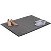 Relaxdays 10021902_758 Zerbino Asciugapassi, Tappeto da Ingresso, per Interni, Grande, Sottile, Nero-Grigio, 90 x 120 cm