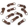cyclingcolors 10x Cursore Cerniera Ricambio Kit di Riparazione per Cerniera Testa N°5 Cursori per Vestiti Borse Giacche Borse Valigie Jeans, marrone