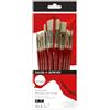Daler Rowney Daler-Rowney - Pennelli per olio, setole sintetiche rigide, manico corto, assortimento di 10 pennelli