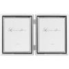 Lawrence Frames 510745D - Cornice portafoto doppia argentata, con perline, 10 x 12 cm