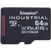 Kingston Technology Kingston Technology Industrial 64 GB MicroSDXC UHS-I Classe 10 (Kingston Industrial - flashhukommelses) SDCIT2/64GBSP