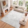 Leesentec Tappeto Salotto 160x200 Tappeti Camera da Letto Soggiorno Moderno Pelo Corto Crema Grigio Lass Stuoia Moquette Geometrico Antiscivolo Room Accessori